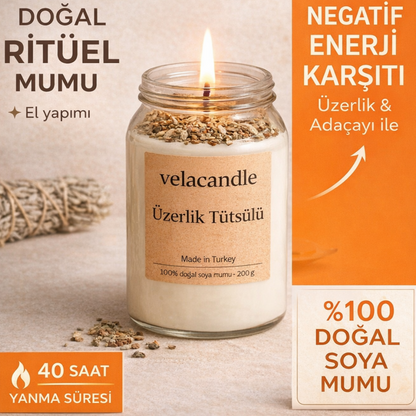 Nazar Arındırıcı Ritüel Mum (Üzerlik & Ada Çayı)